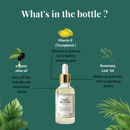 Hair Bloom – 100% Organic Anti-Hair Fall & Hair Grow Oil